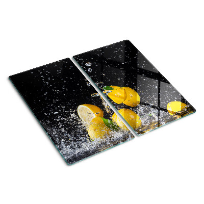 Steklena podloga za rezanje Limone v vodi
