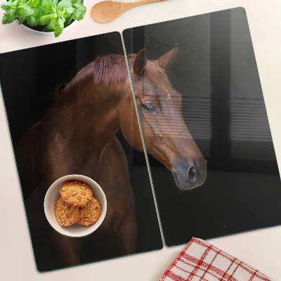 Steklena podloga za rezanje Portret konja