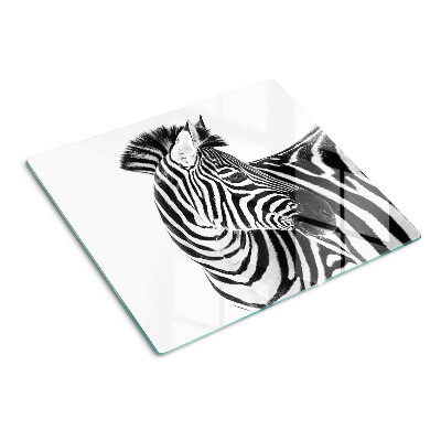 Steklena podloga za rezanje Zebra v črno-belih črtah