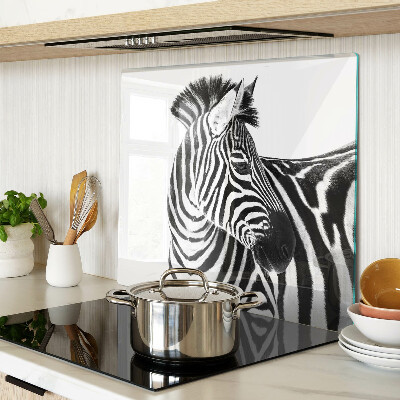 Steklena podloga za rezanje Zebra v črno-belih črtah