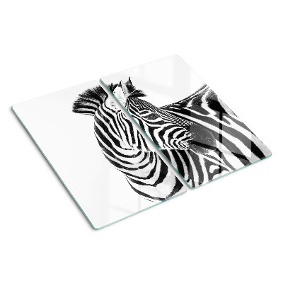 Steklena podloga za rezanje Zebra v črno-belih črtah