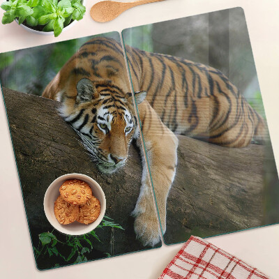 Steklena podloga za rezanje Tiger na deblu drevesa