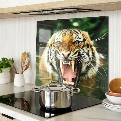 Steklena podloga za rezanje Tiger v napadu