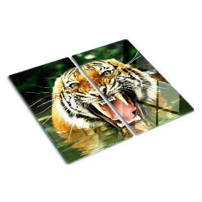 Steklena podloga za rezanje Tiger v napadu