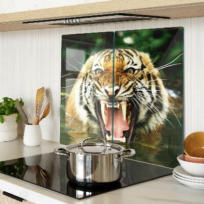 Steklena podloga za rezanje Tiger v napadu