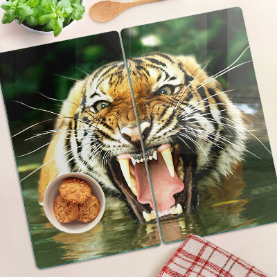 Steklena podloga za rezanje Tiger v napadu