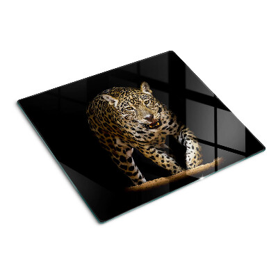 Steklena podloga za rezanje Leopard na poti