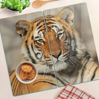 Steklena podloga za rezanje Tiger v naravnem okolju