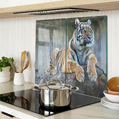 Steklena podloga za rezanje Tiger na deblu drevesa