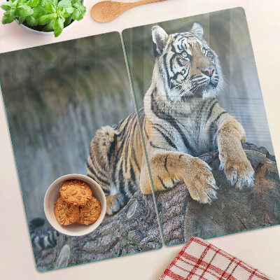 Steklena podloga za rezanje Tiger na deblu drevesa