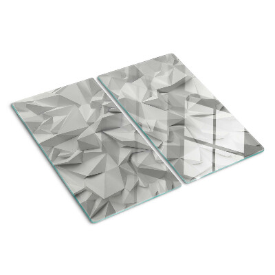Steklena podloga za rezanje Abstraktni 3D vzorec v odtenkih sive