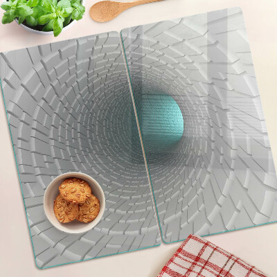 Steklena podloga za rezanje 3D tunel z učinkom globine