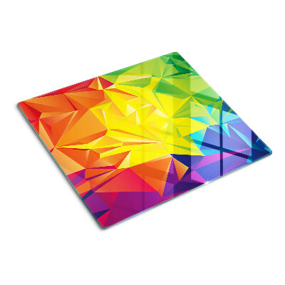 Steklena podloga za rezanje Barvna geometrija