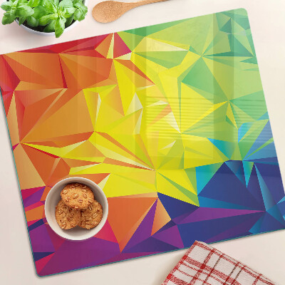Steklena podloga za rezanje Barvna geometrija