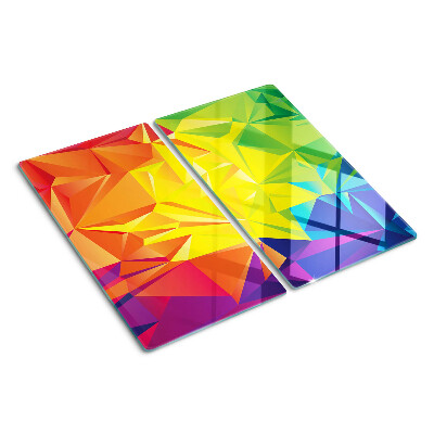 Steklena podloga za rezanje Barvna geometrija