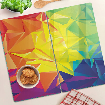 Steklena podloga za rezanje Barvna geometrija