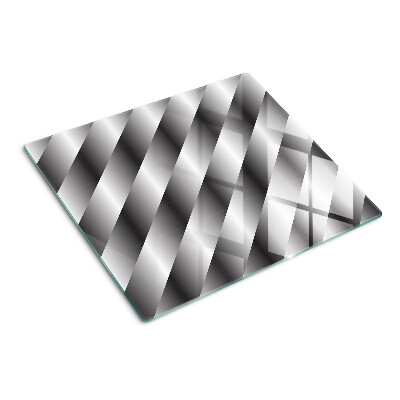 Steklena podloga za rezanje Geometrijski vzorci v odtenkih sive