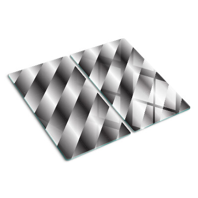 Steklena podloga za rezanje Geometrijski vzorci v odtenkih sive