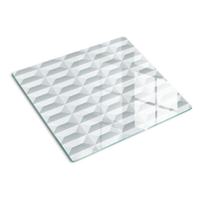 Steklena podloga za rezanje 3D geometrija kocke