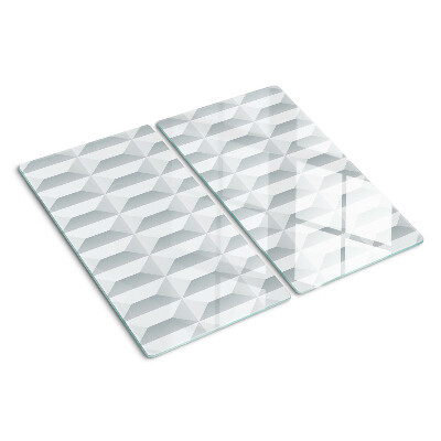 Steklena podloga za rezanje 3D geometrija kocke