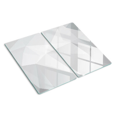 Steklena podloga za rezanje Geometrijske oblike v odtenkih sive