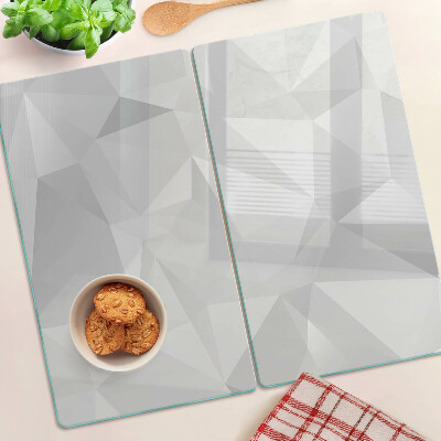 Steklena podloga za rezanje Geometrija v odtenkih sive