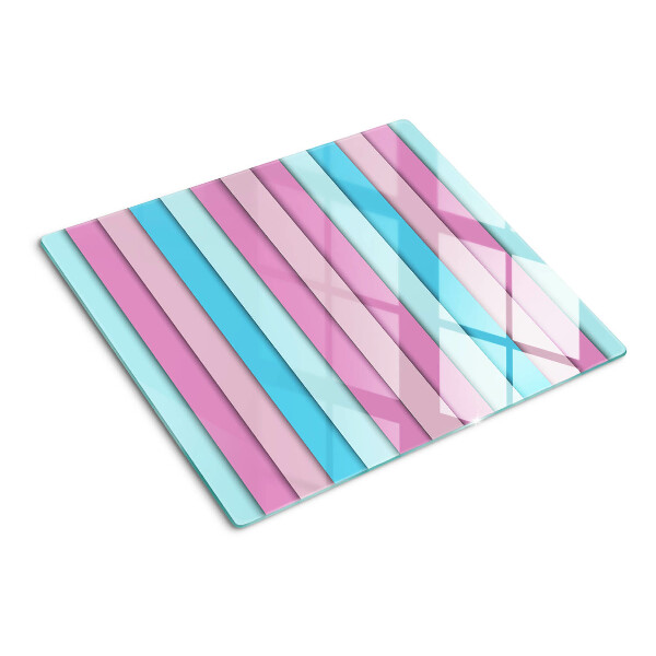 Steklena podloga za rezanje Geometrija v pastelnih barvah