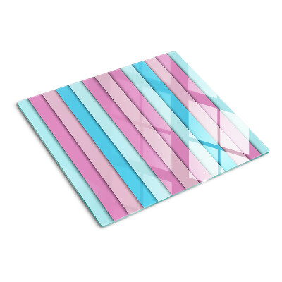 Steklena podloga za rezanje Geometrija v pastelnih barvah