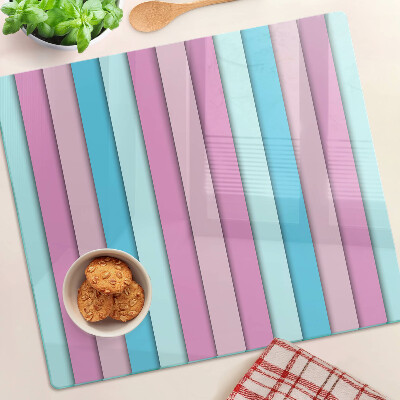 Steklena podloga za rezanje Geometrija v pastelnih barvah