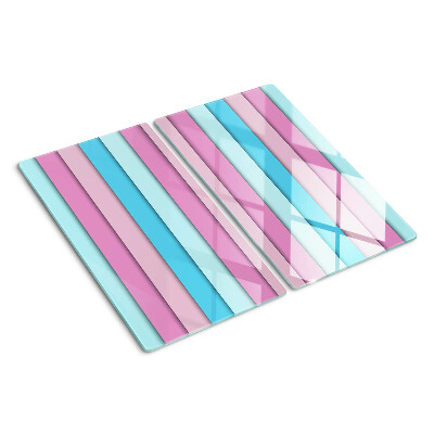 Steklena podloga za rezanje Geometrija v pastelnih barvah