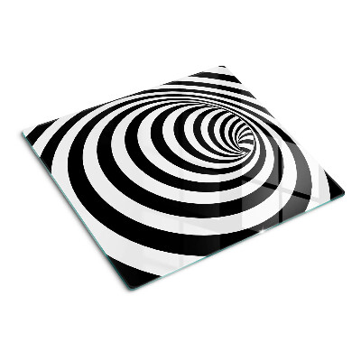 Steklena podloga za rezanje Črno-beli spiralni motiv