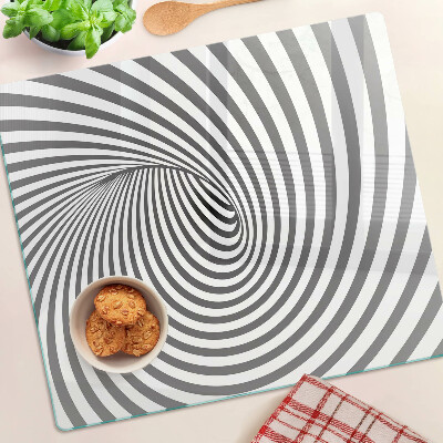 Steklena podloga za rezanje Motiv optične spirale