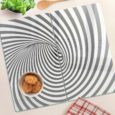 Steklena podloga za rezanje Motiv optične spirale