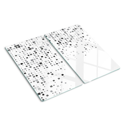Steklena podloga za rezanje Geometrijski vzorci v odtenkih sive