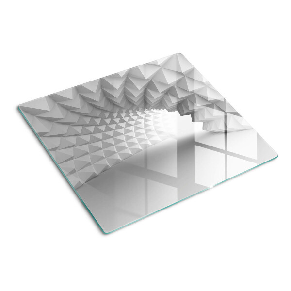 Steklena podloga za rezanje Geometrijski 3D vzorec