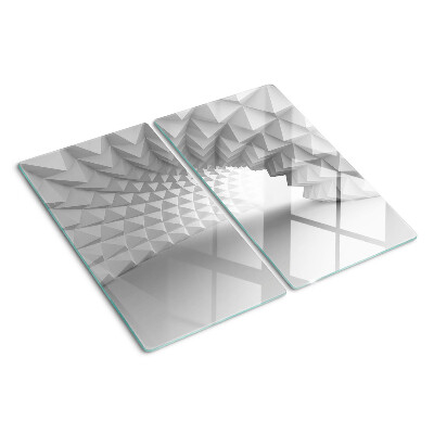 Steklena podloga za rezanje Geometrijski 3D vzorec