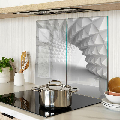 Steklena podloga za rezanje Geometrijski 3D vzorec