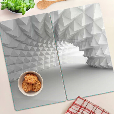 Steklena podloga za rezanje Geometrijski 3D vzorec