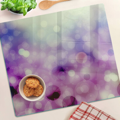 Steklena podloga za rezanje Bokeh v odtenkih vijolične in roza