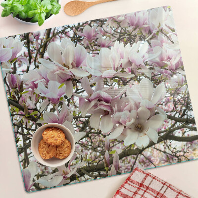 Steklena podloga za rezanje Cvetovi magnolije