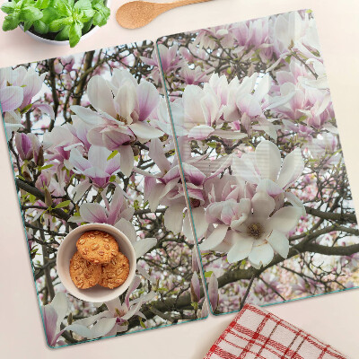 Steklena podloga za rezanje Cvetovi magnolije