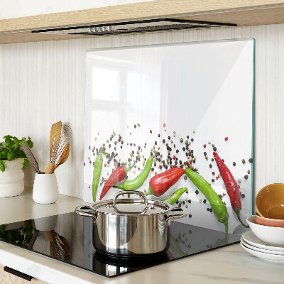 Steklena podloga za rezanje Paprika in poper