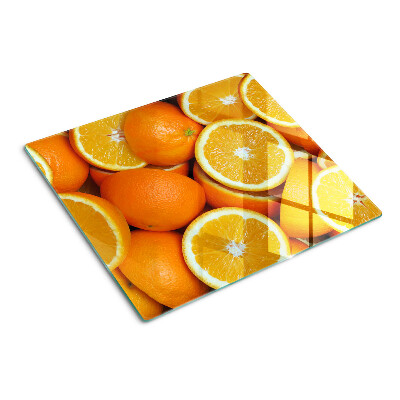 Steklena podloga za rezanje Narezane pomaranče