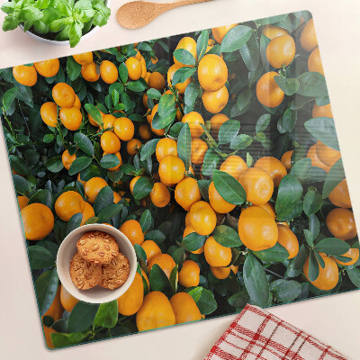 Steklena podloga za rezanje Mandarine na vejah