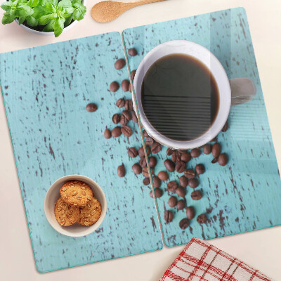 Steklena podloga za rezanje Kava in kavna zrna