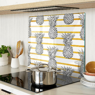 Steklena podloga za rezanje Ananas na trakove