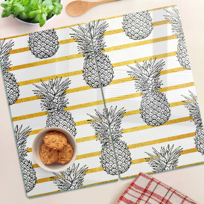 Steklena podloga za rezanje Ananas na trakove