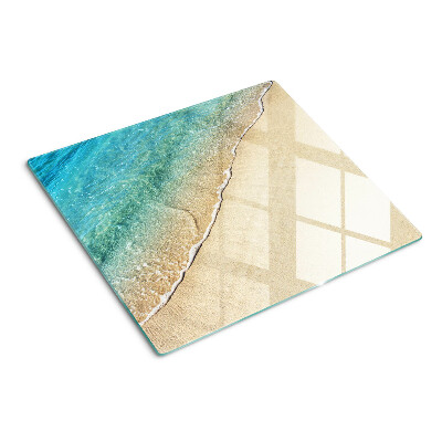 Steklena podloga za rezanje Plaža in morski valovi