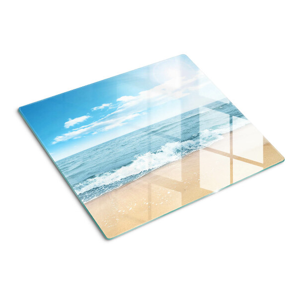 Steklena podloga za rezanje Plaža in morje