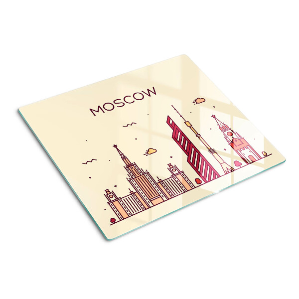 Steklena podloga za rezanje Ilustracija moskovskega obzorja